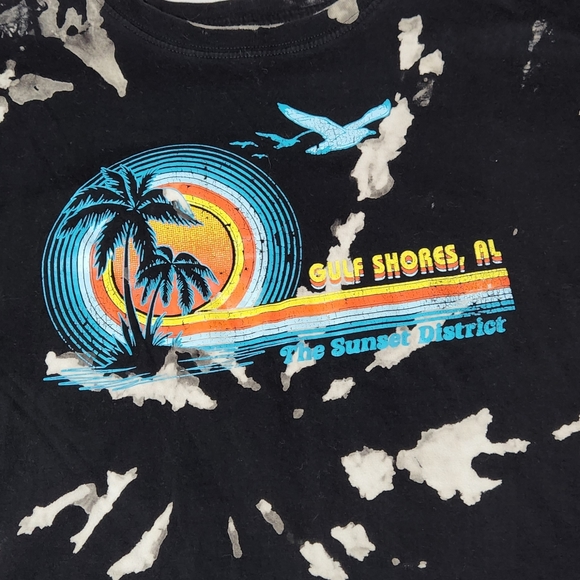 Cropped black tye dye tshirt - Picture 2 of 4